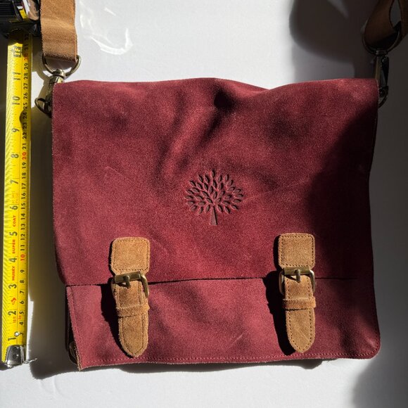 Mulberry Suede Leather Messenger Bag - Picture 10 of 12